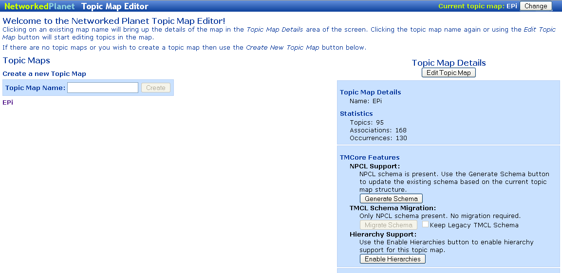 The TopicMapSelector Page